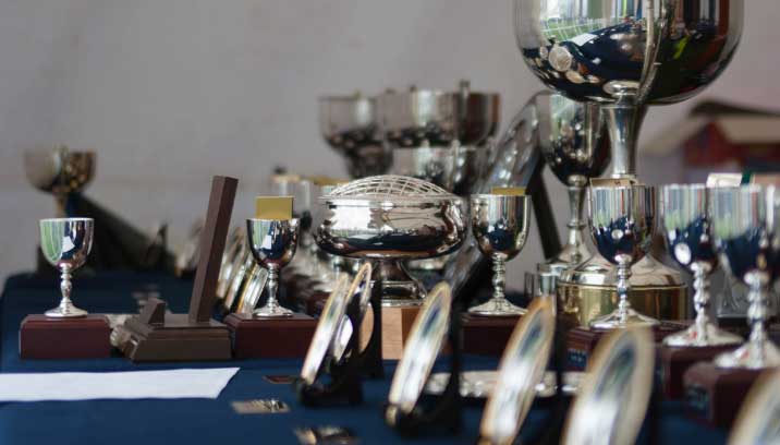 Trophies given out at the Concours